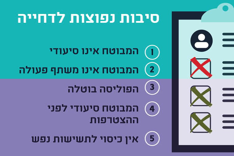 סיבות לדחייה